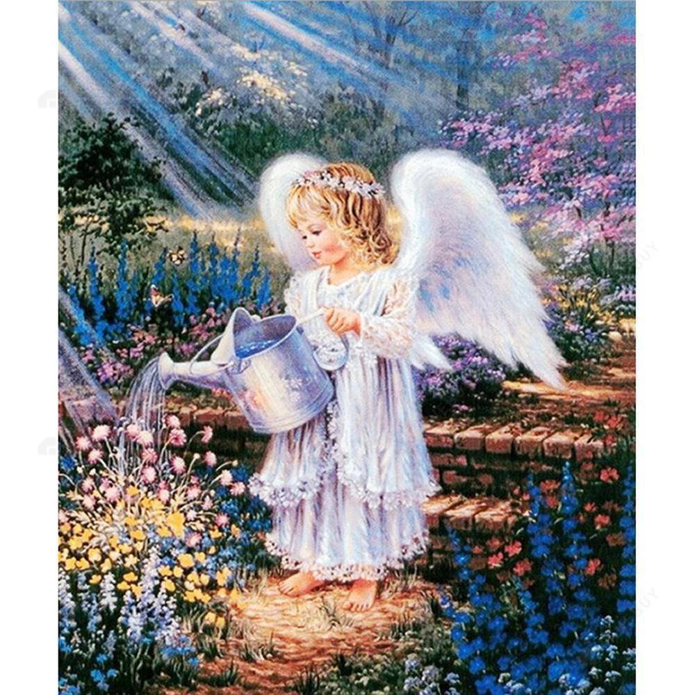 Free Watering Angel - MyCraftsGfit - Free 5D Diamond Painting