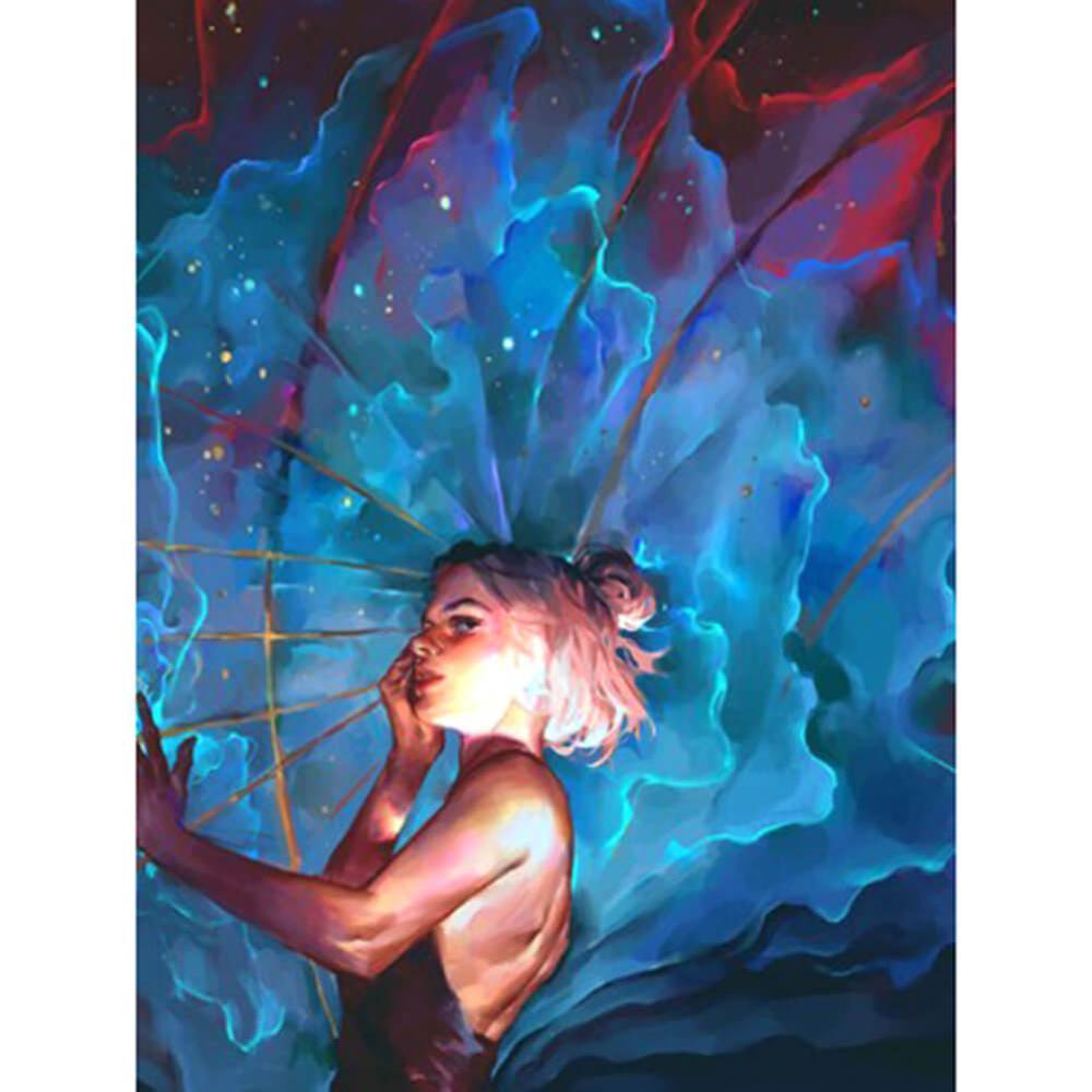 Free Woman Under The Night Sky - MyCraftsGfit - Free 5D Diamond Painting